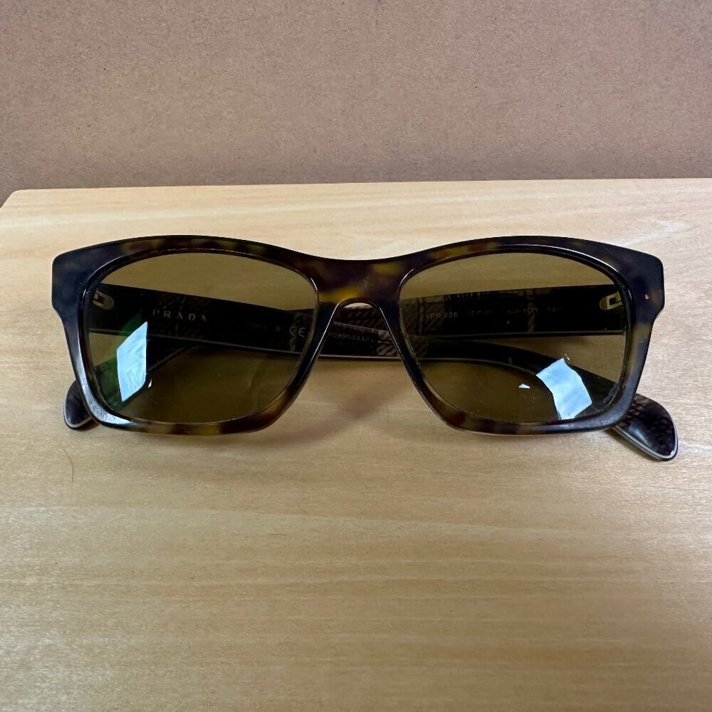 Prada Womens Eyeglasses / Sunglasses VPR22S Full Rim Square Tortoise Shell - Picture 1 of 8